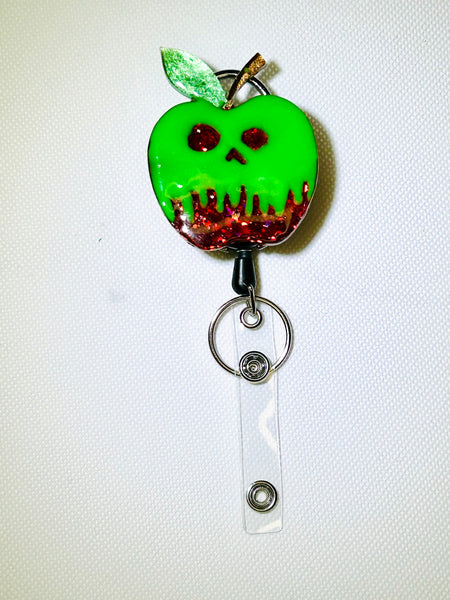 Poison Apple Badge Reel GLOW IN THE DARK