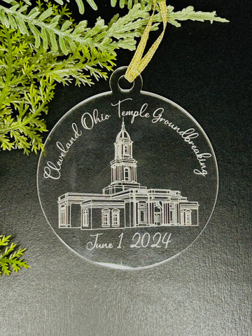 Cleveland Ohio Temple Groundbreaking Ornament