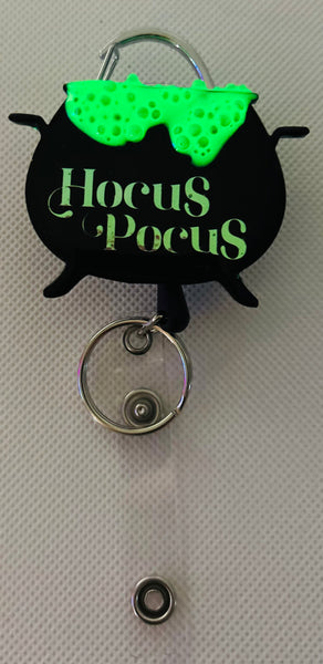 Hocus Pocus Badge Reel GLOW IN THE DARK