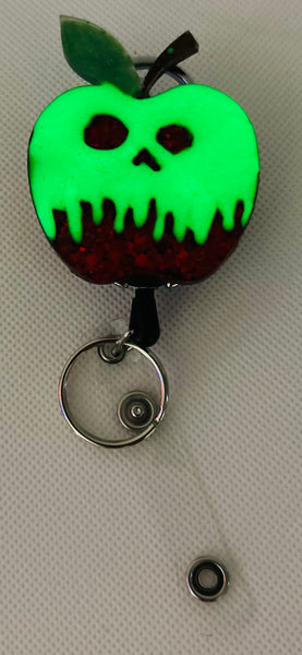 Poison Apple Badge Reel GLOW IN THE DARK